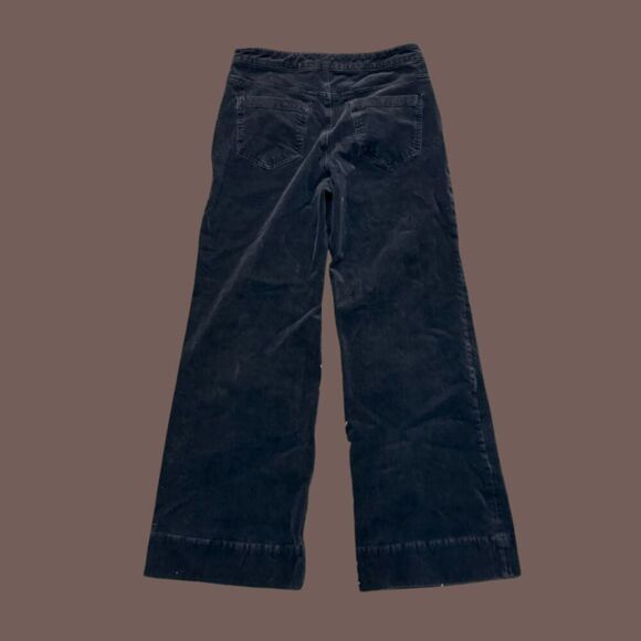 Pilcro & The Letterpress by Anthropologie Black Corduroy Wide-Leg Pants – Size 3 - Picture 3 of 4